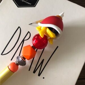 Super Mario Brothers: Spike Shell Turtle handmade beaded pen